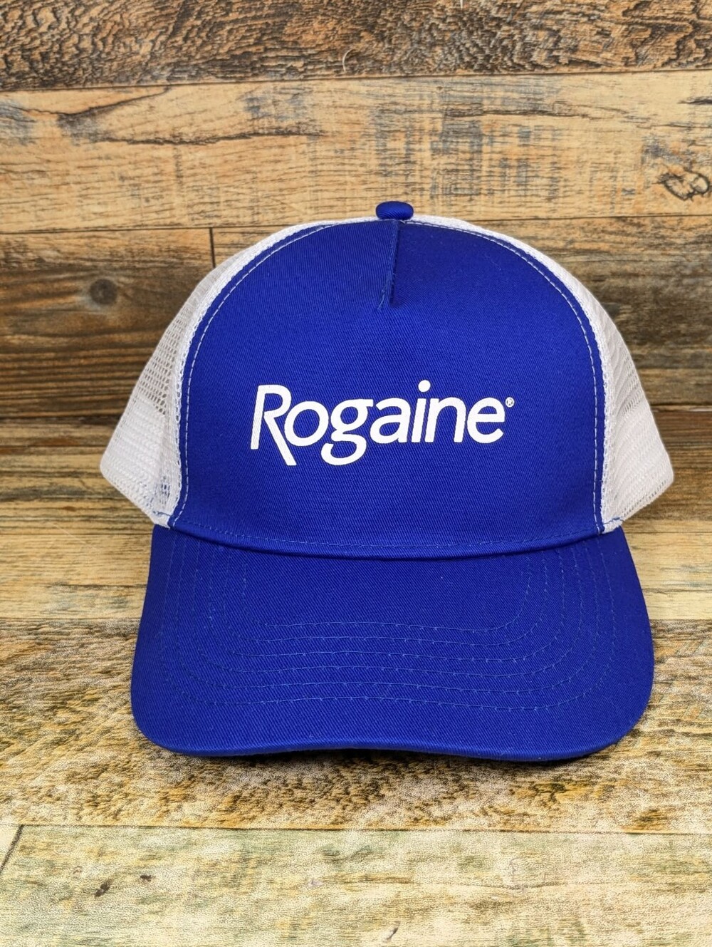 Rogaine Blue Mesh Snapback Hat Cap